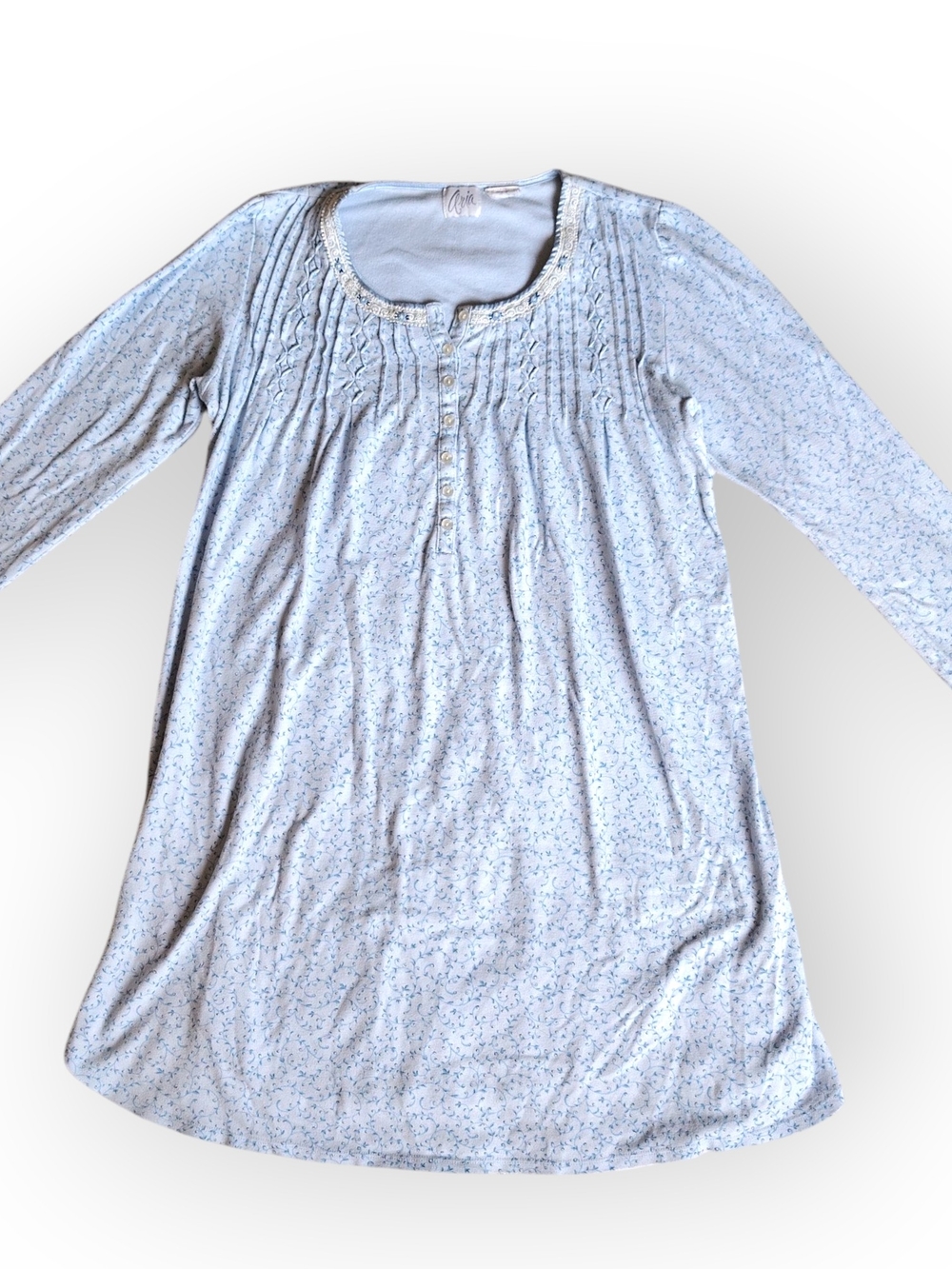 Aria Light Blue Cotton Sleep Top